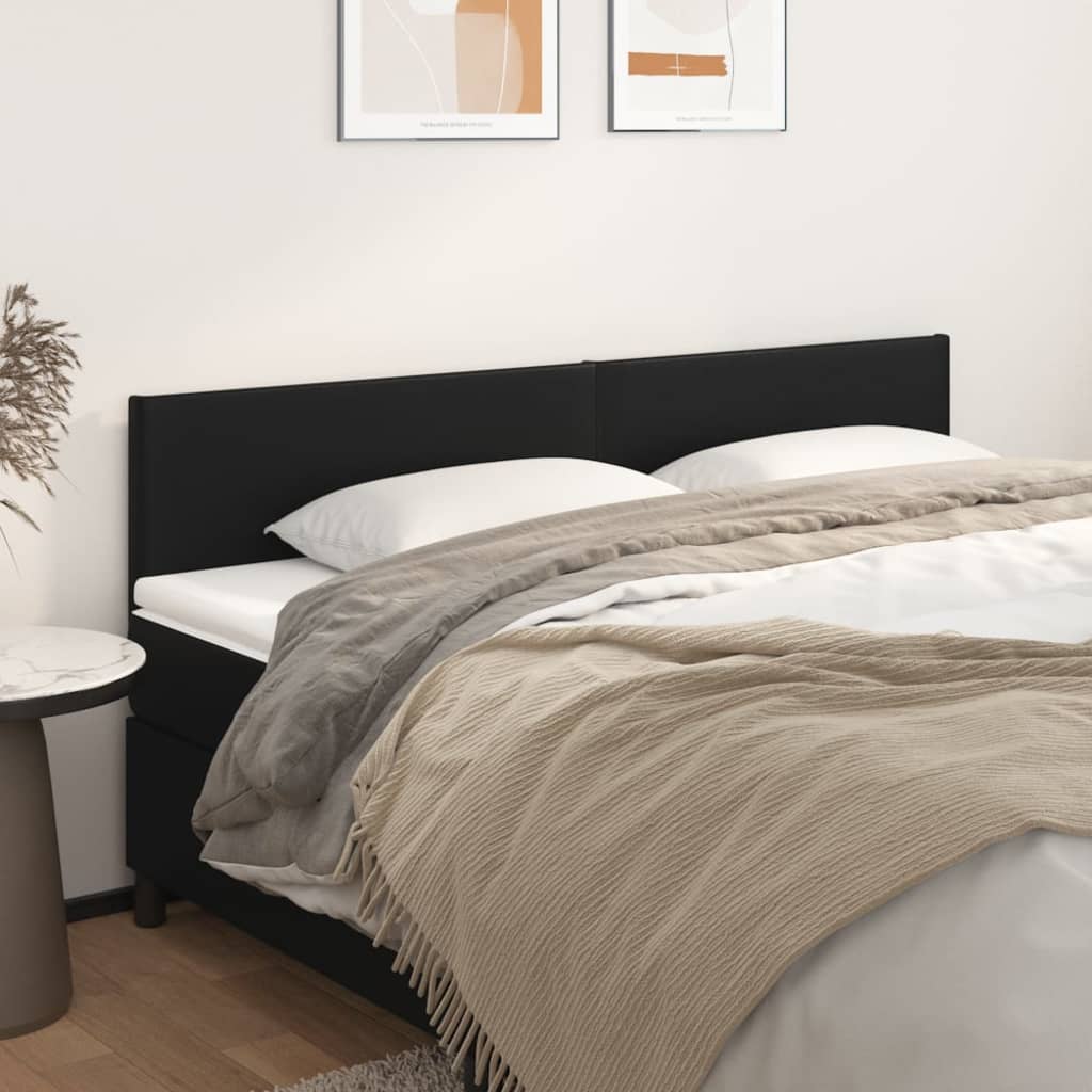 Cabeceiras preto 160x5x78/88 cm couro artificial