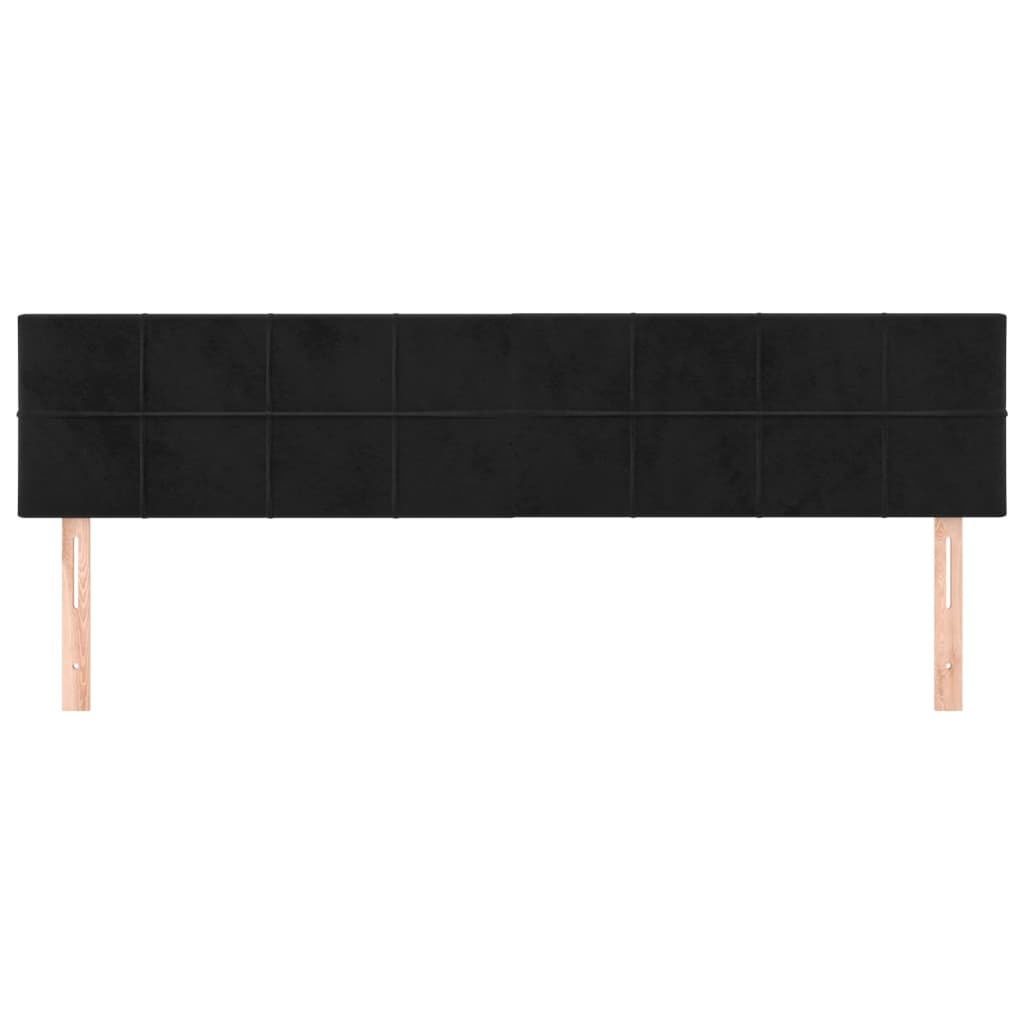 Cabeceiras preto 200x5x78/88 cm veludo