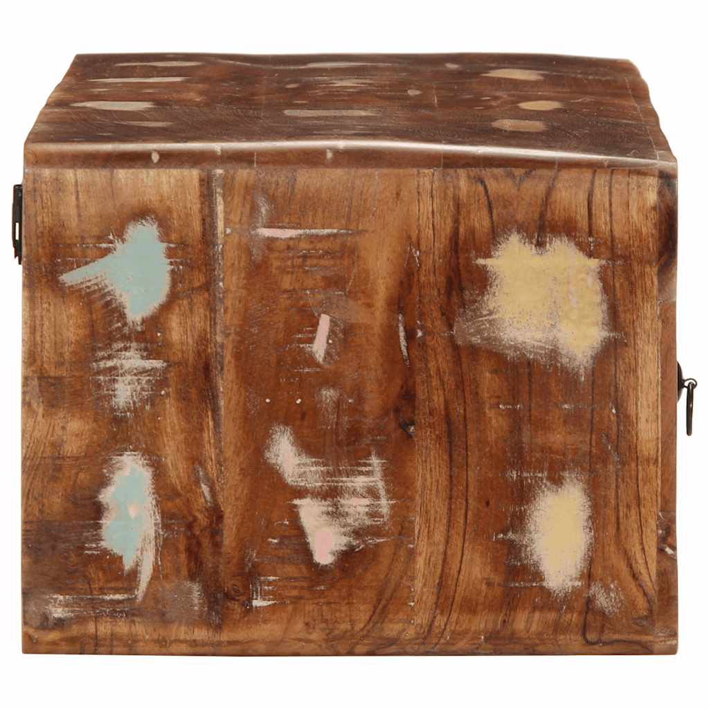 Armário de TV para parede 100x32x25cm madeira recuperada maciça