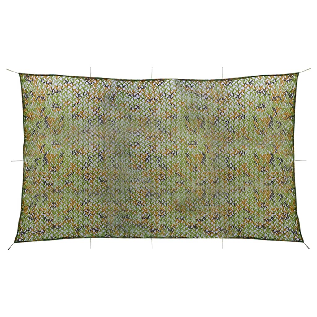 Rede de camuflagem com saco de armazenamento 2x8 m verde