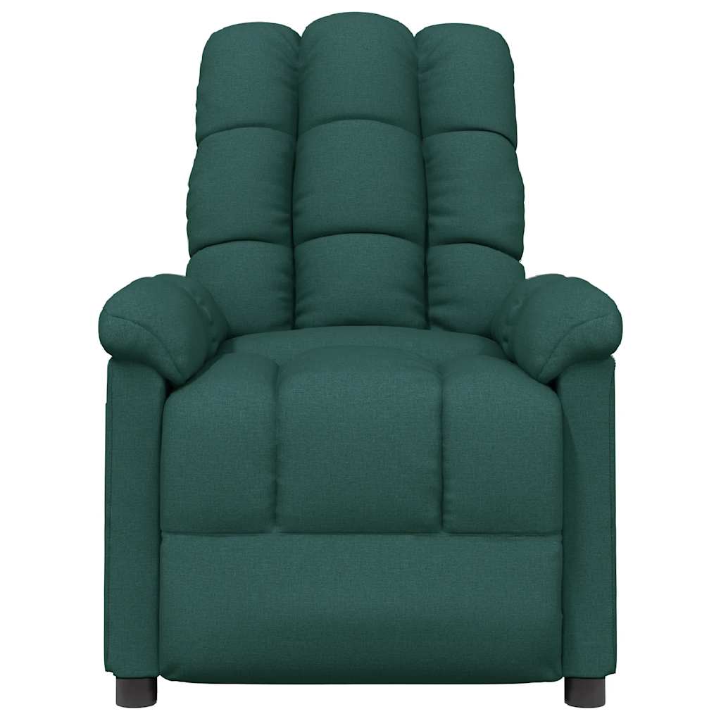 Poltrona reclinável tecido verde-escuro
