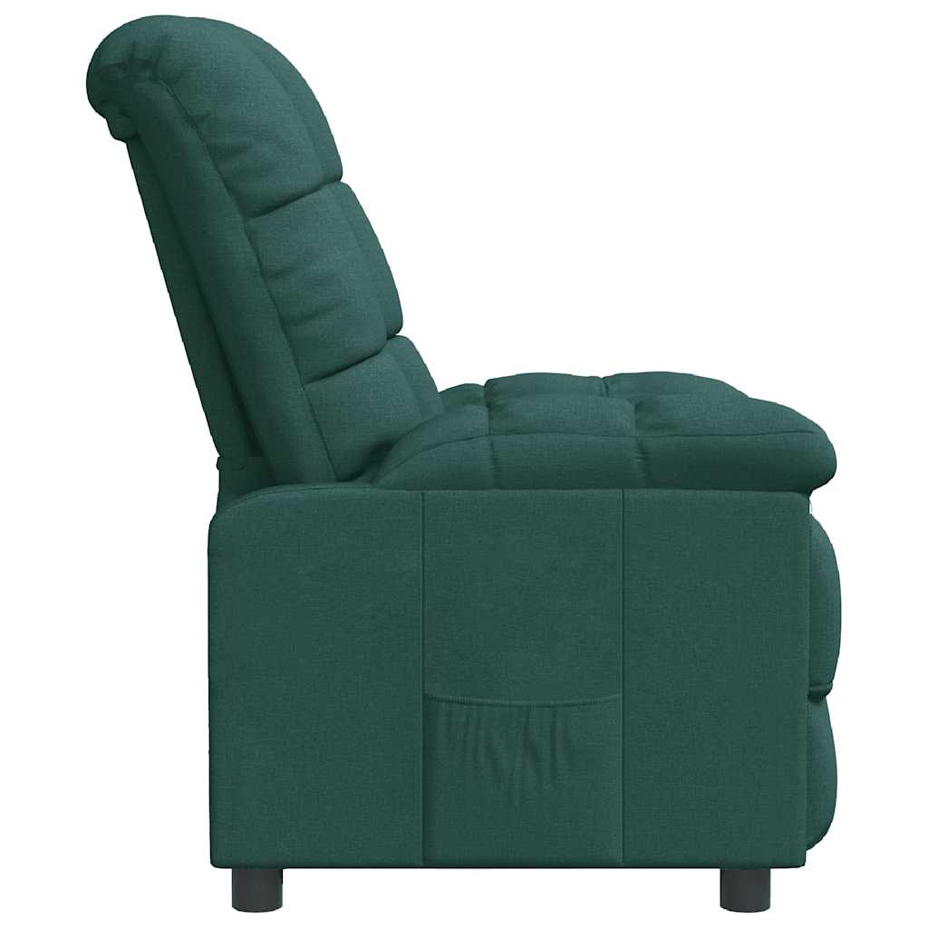 Poltrona reclinável tecido verde-escuro