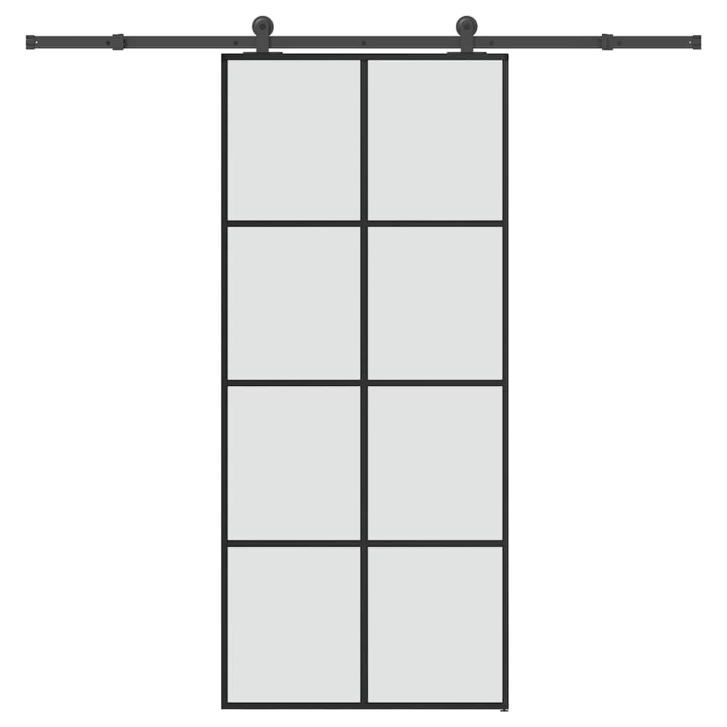 Porta deslizante c/ conj. ferragens 90x205cm vidro esg/alumínio