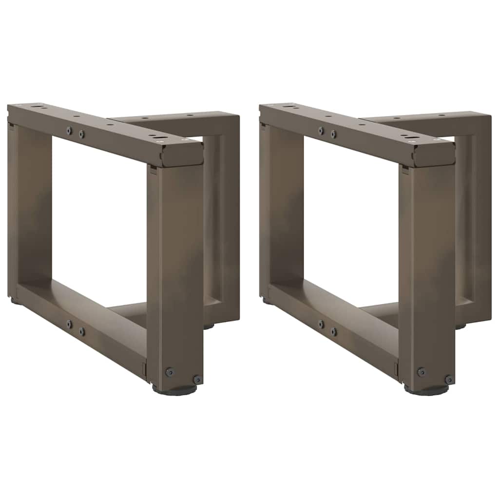 Pés para mesa de centro em forma de t, 2 peças, preto, 40x25x(30-31) cm, aço