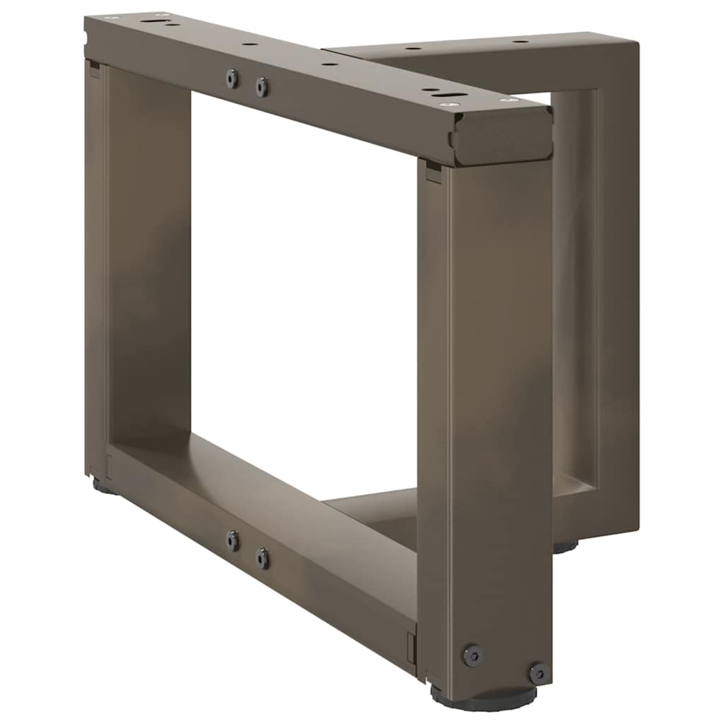 Pés para mesa de centro em forma de t, 2 peças, preto, 40x25x(30-31) cm, aço