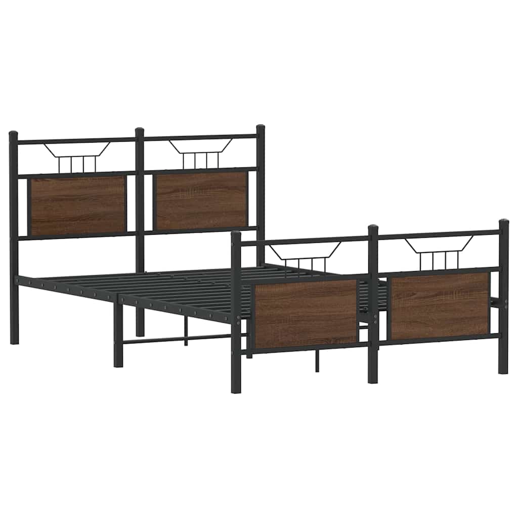 Estrutura cama s/ colchão derivados madeira carvalho castanho