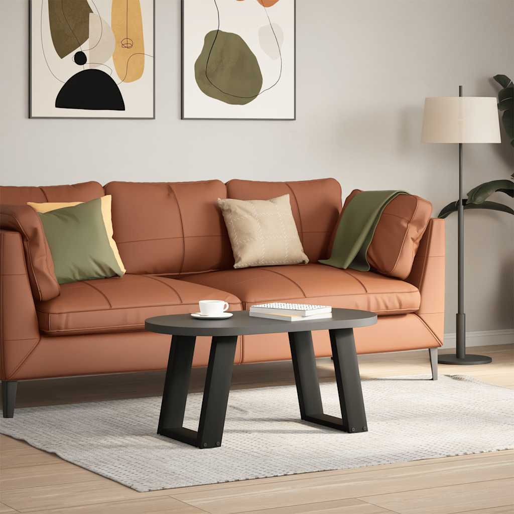 Pés para mesa de centro em formato de u, 2 peças, preto, 28x(42-43) cm, aço