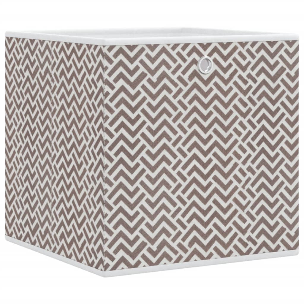 Caixas de arrumação dobráveis 4 pcs 32x32x32 cm tnt castanho