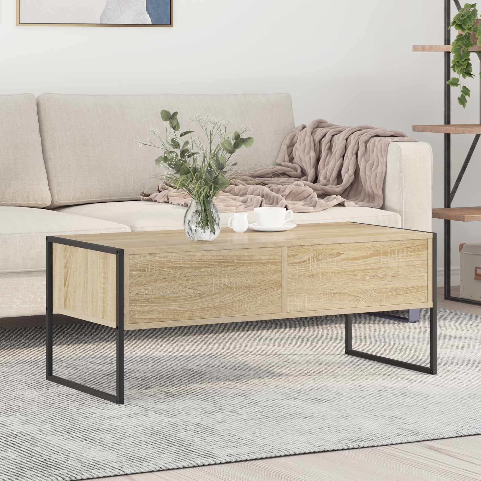 Mesa de centro sonoma 100 x 46 x 40 cm derivados de madeira