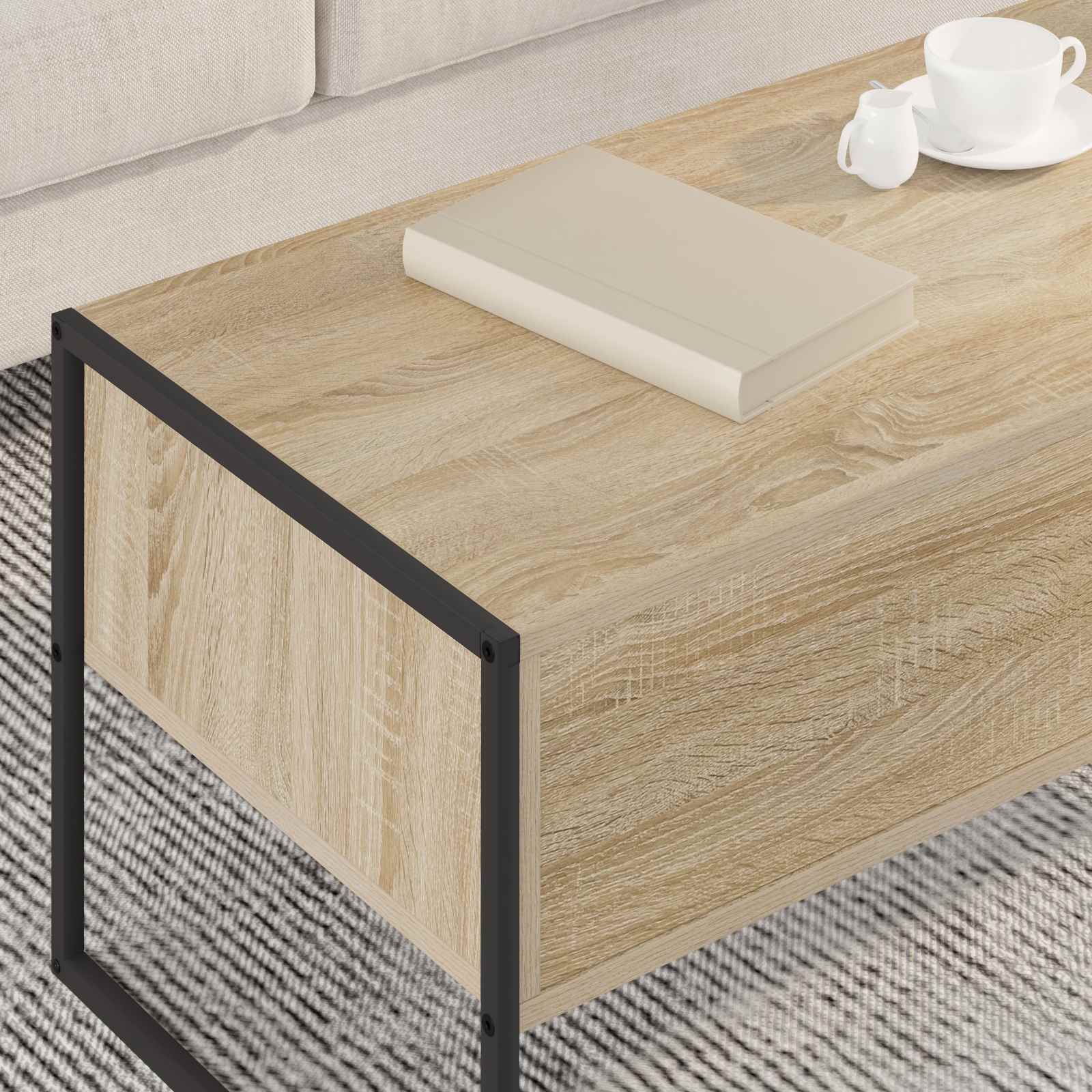 Mesa de centro sonoma 100 x 46 x 40 cm derivados de madeira