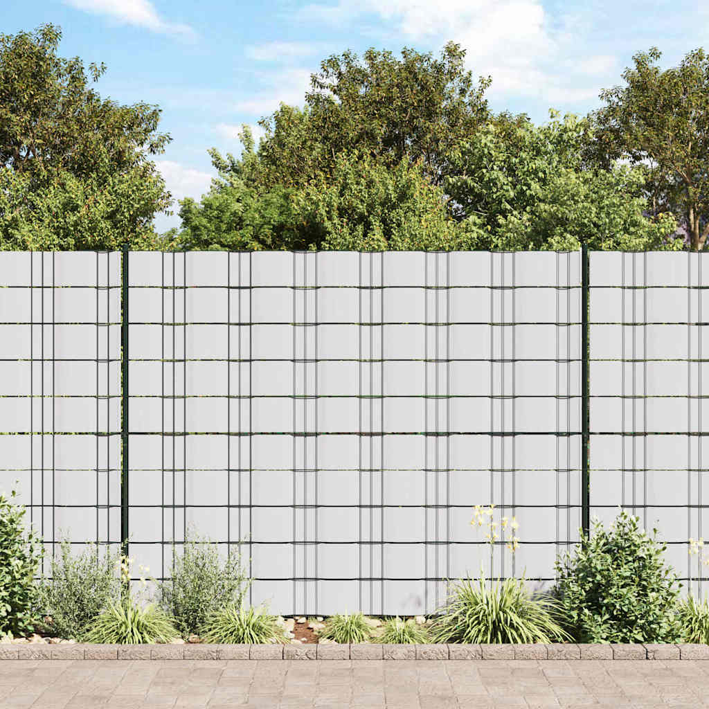 Painel de privacidade para jardim 70x0,19 m PVC branco