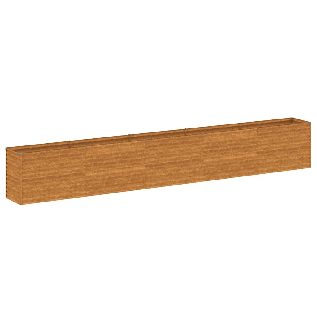 Canteiro elevado de jardim 482x50x69 cm aço corten