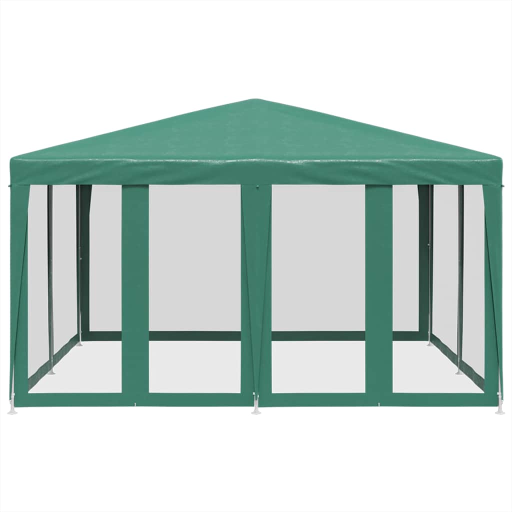 Tenda p/ festas c/ 8 paredes laterais em rede 4x4 m pead verde
