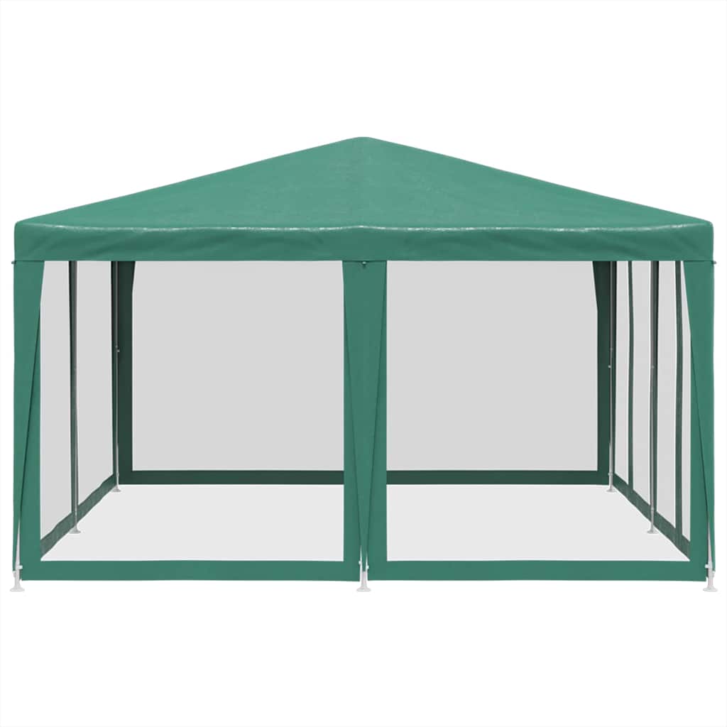 Tenda p/ festas c/ 8 paredes laterais em rede 4x4 m pead verde