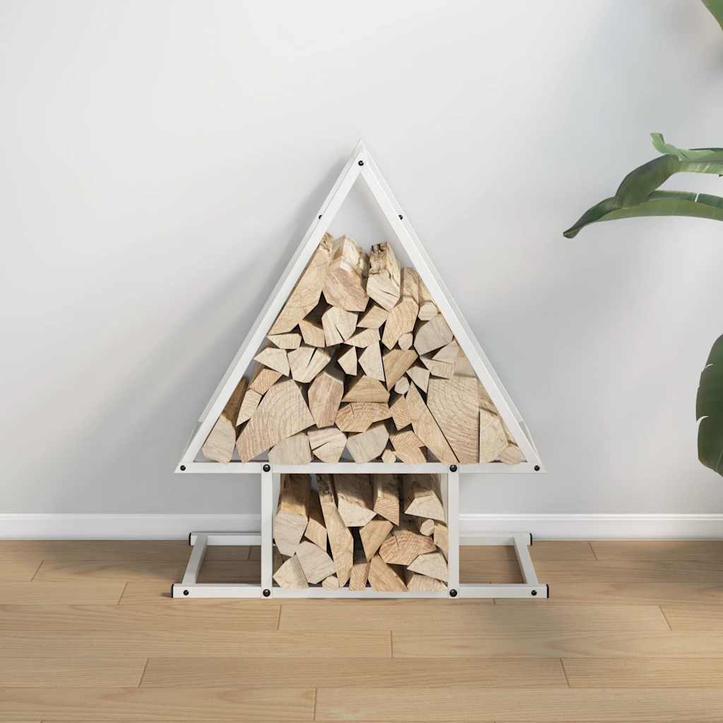 Suporte para lenha 50x25x60 cm aço laminado a frio branco