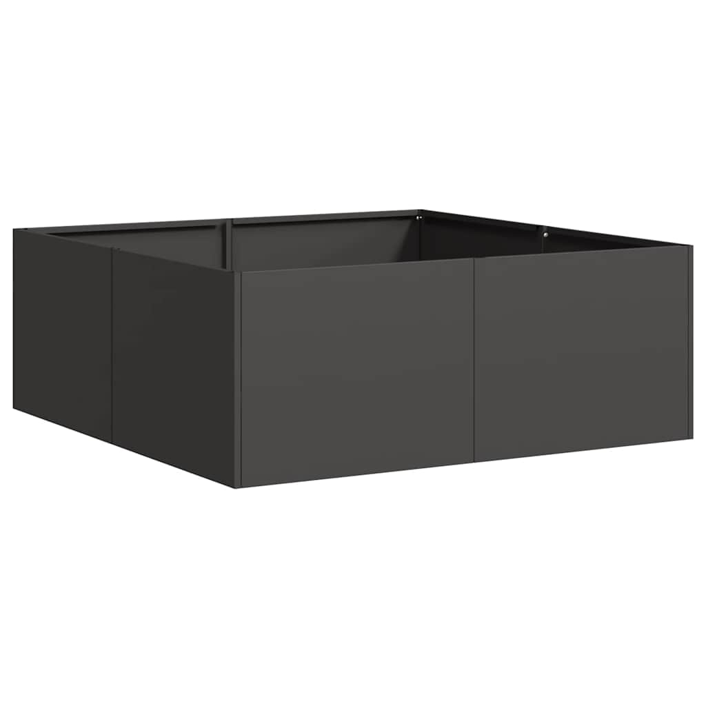 Vaso/floreira 80x80x30 cm aço preto