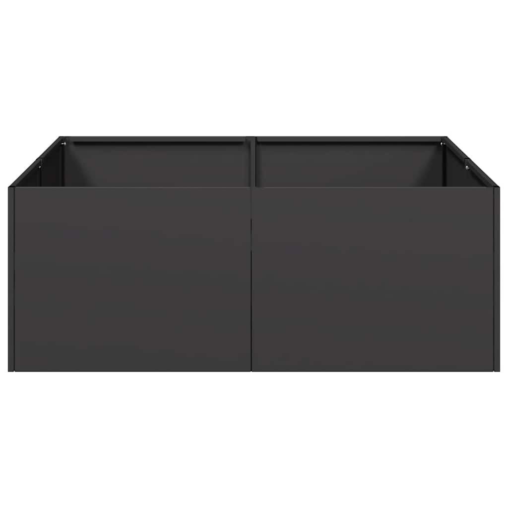 Vaso/floreira 80x80x30 cm aço preto