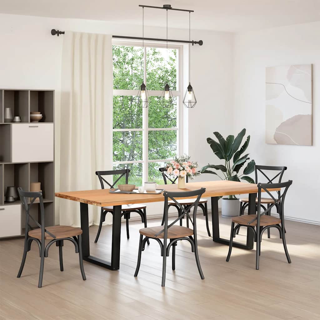 Pernas para mesa de jantar em v, 2 peças, pretas, 90x (72-73,3) cm, aço