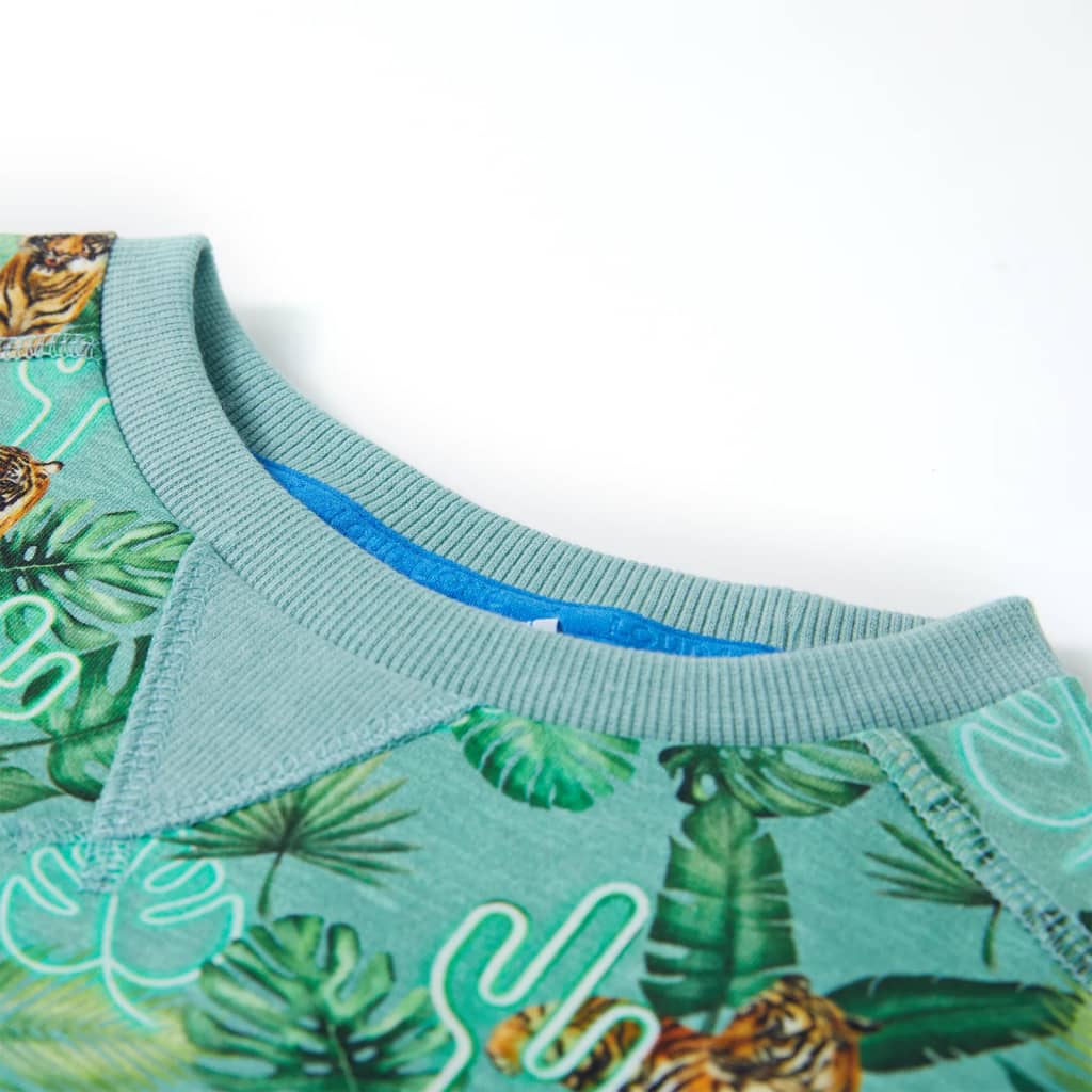 Sweatshirt para criança verde-claro mesclado 104