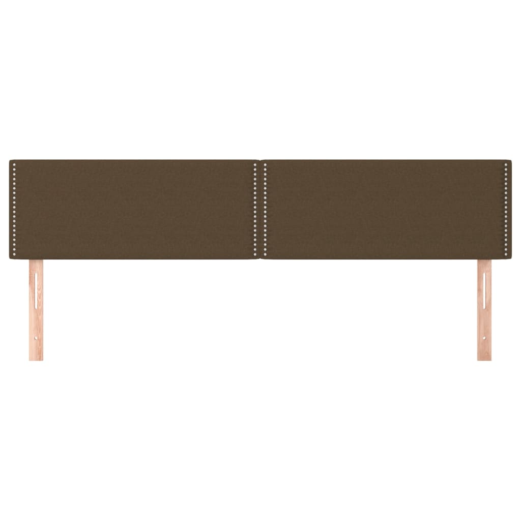 Cabeceiras castanho-escuro 180x5x78/88 cm tecido