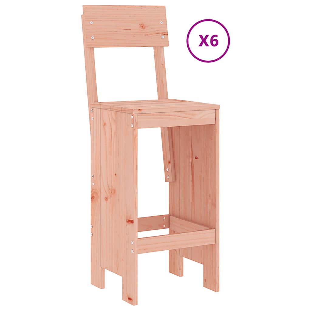 7 Pcs conjunto de bar para jardim madeira de douglas maciça