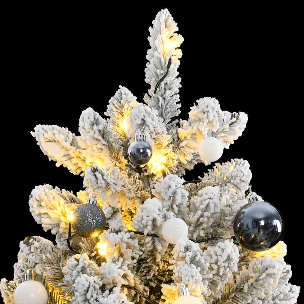 Árvore natal artificial articulada c/ 300 luzes LED+bolas 210cm