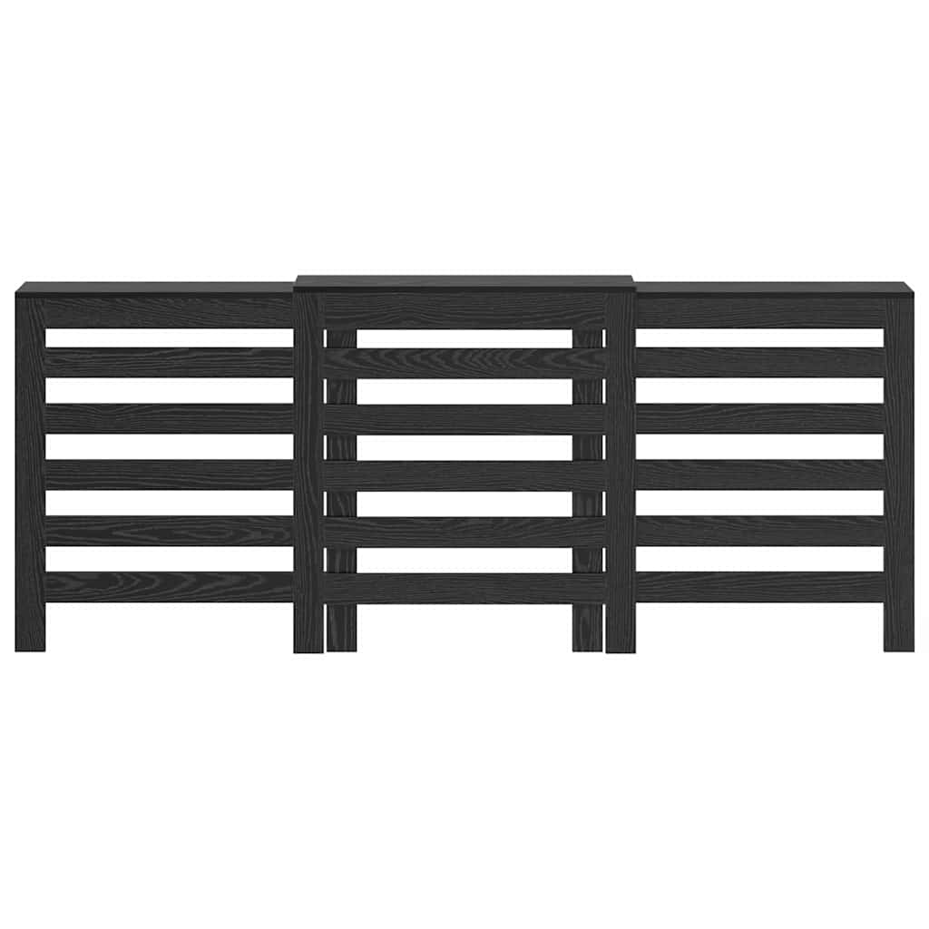 Capa de radiador carvalho preto 205 x 21,5 x 83,5 cm