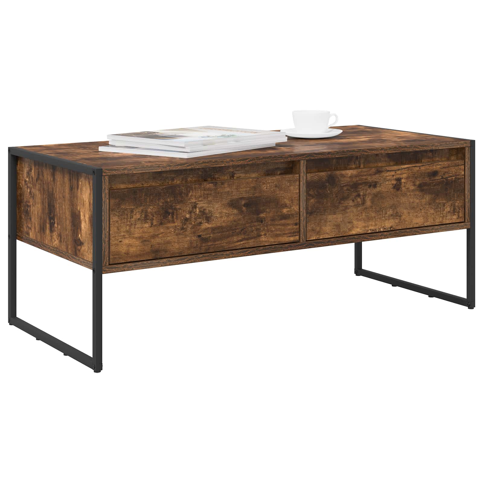Mesa de centro carvalho fumê 100 x 46 x 40 cm