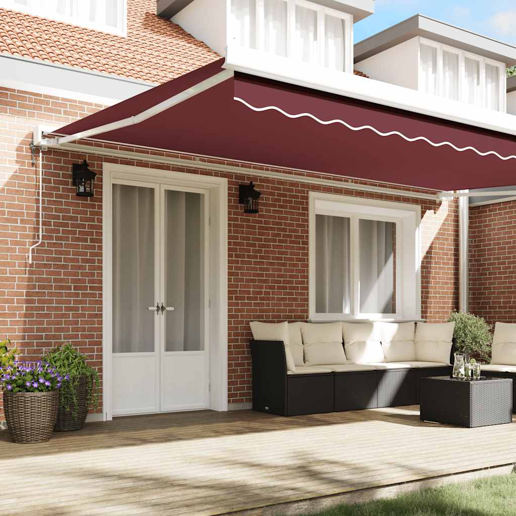 Toldo retrátil automático 500x300 cm bordô