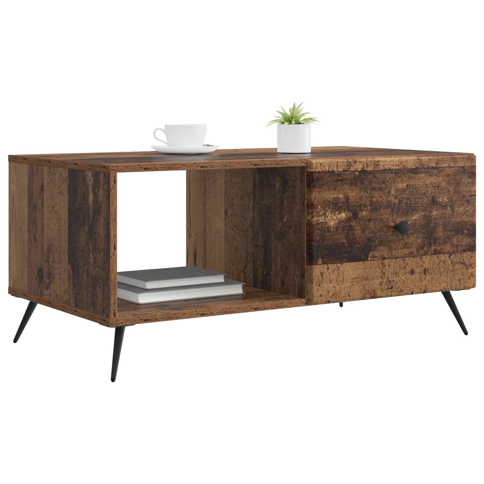 Mesa de centro madeira antiga 90 x 50 x 40 cm