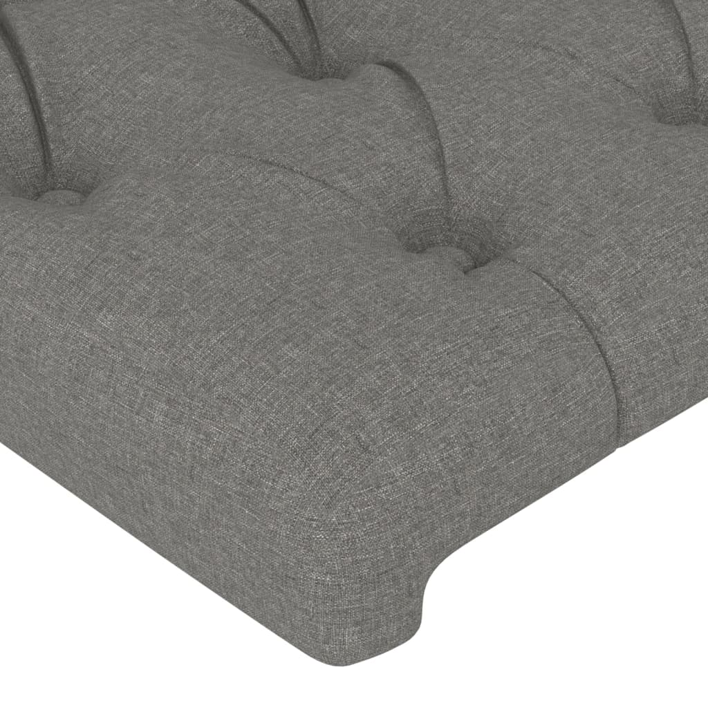 Cabeceira cinza escuro 90x7x118/128 cm tecido