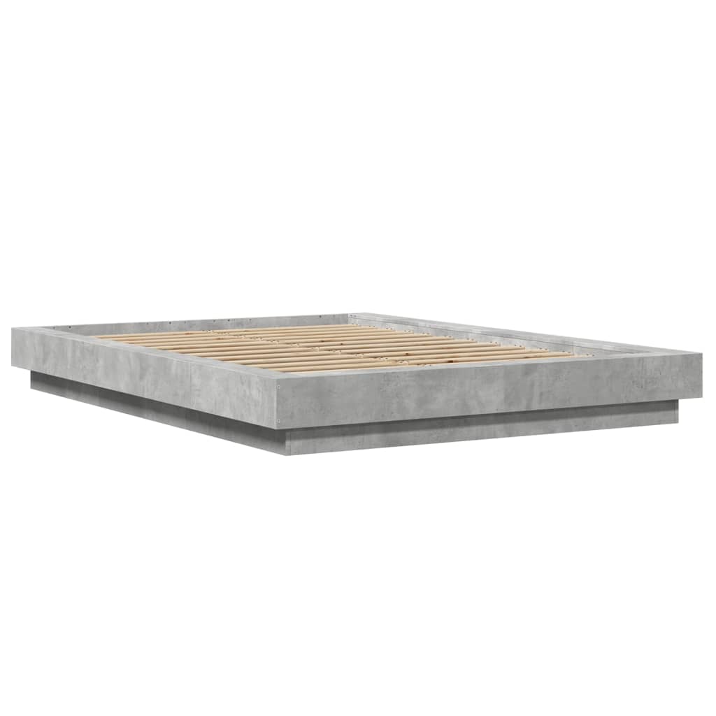 Estrutura de cama 120x190 cm derivados de madeira cinza cimento