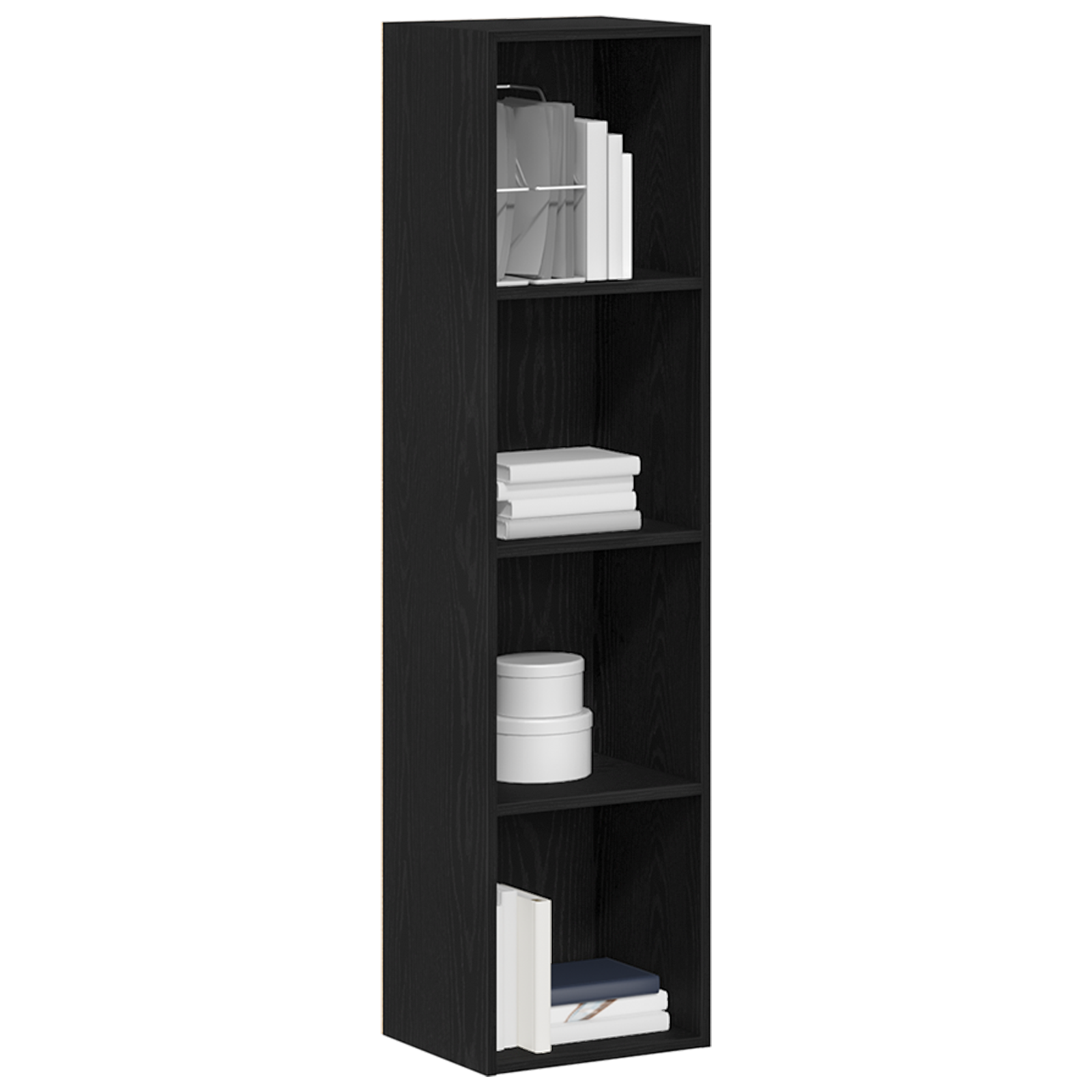 | Gabinete de livros | carvalho preto 36 x 30 x 143 cm