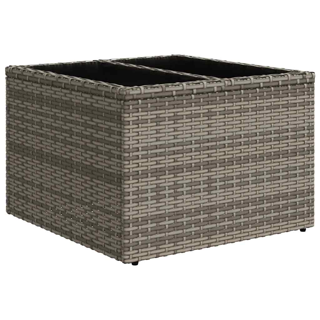 Conjunto de sofá de jardim com 11 peças e almofadas em rattan sintético cinza