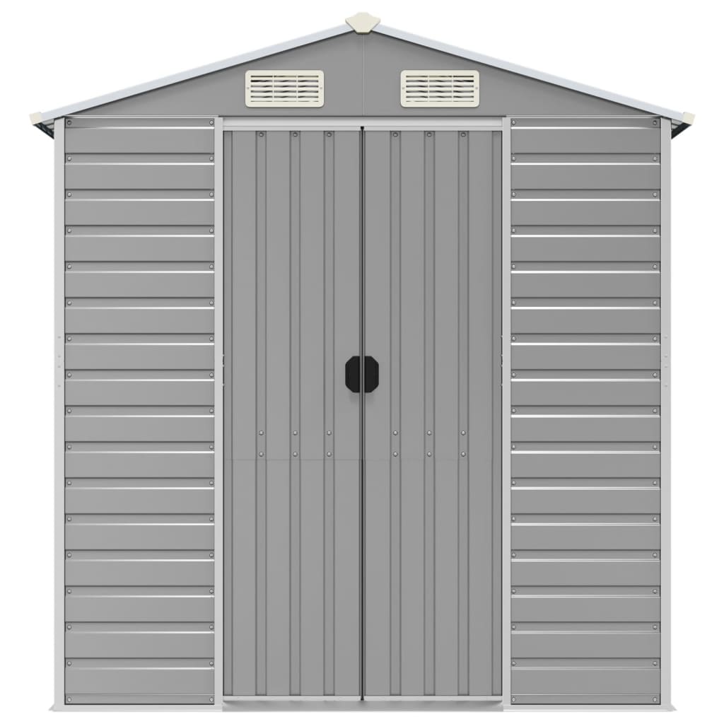 Abrigo de jardim cinza claro 191x980x198 cm aço galvanizado