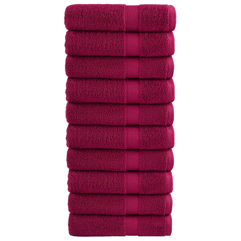 Toalhas de banho premium solund 10pcs 100x150 cm 600 gsm bordô