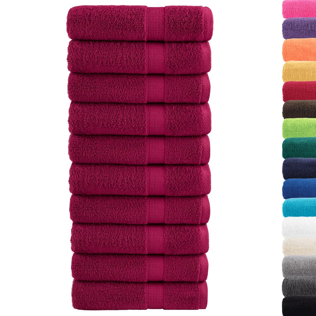 Toalhas de banho premium solund 10pcs 100x150 cm 600 gsm bordô