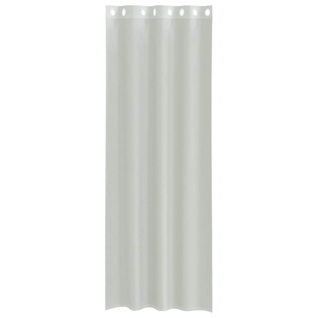 Cortinas de voile com ilhós 2 pcs cinzento-claro 140x300 cm