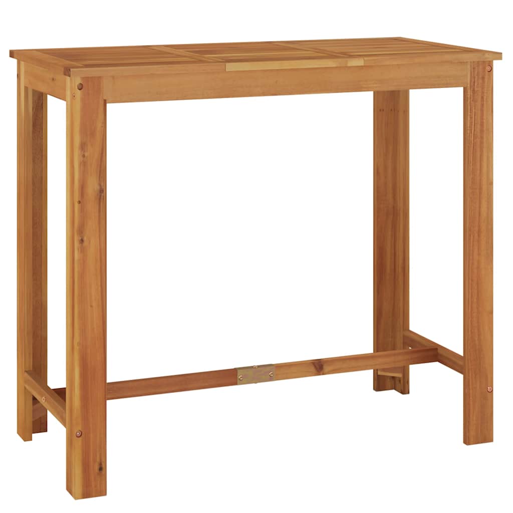 7 Pcs conjunto de bar para jardim madeira de acácia maciça
