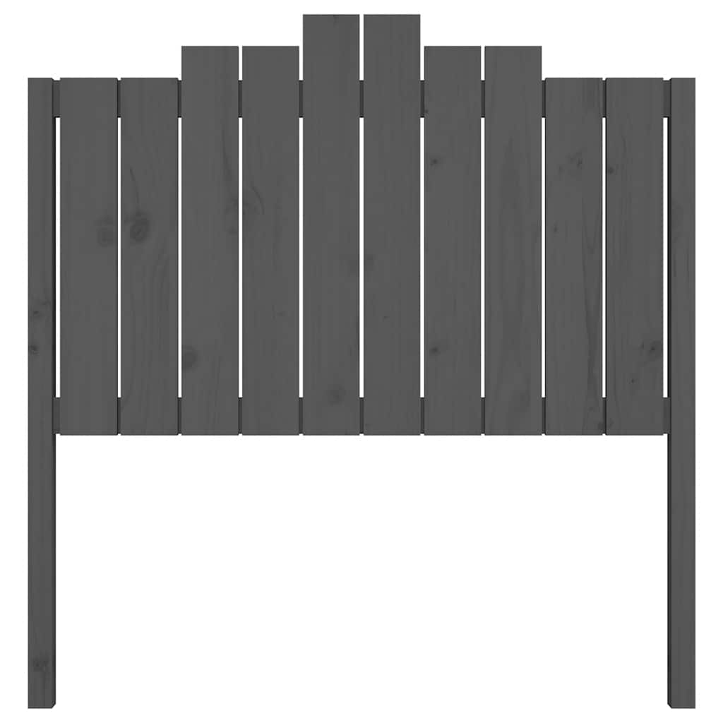 Cabeceira de cama 106x4x110 cm pinho maciço cinzento