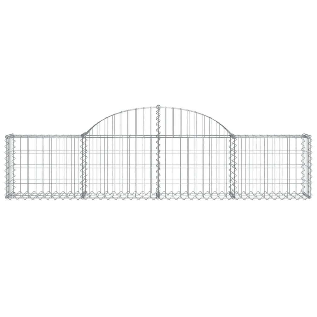 Cestos gabião arqueados 12pcs 200x30x40/60 cm ferro galvanizado