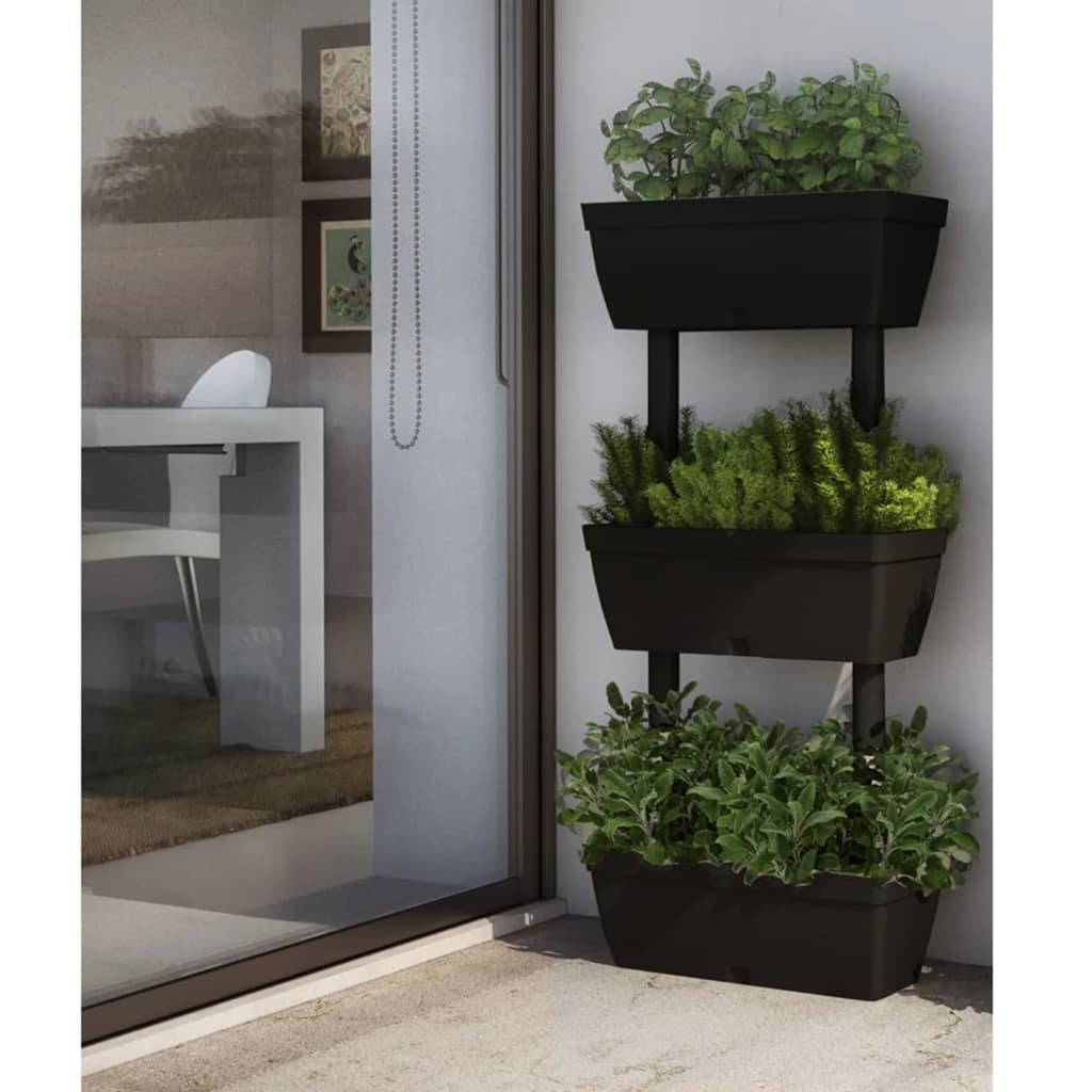 Floreiras de jardim 6 pcs 100 cm antracite