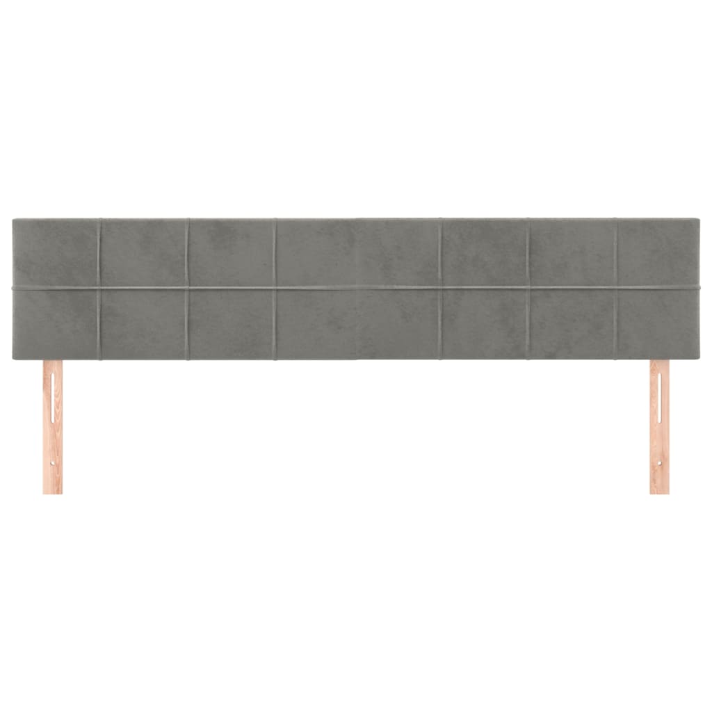 Cabeceiras cinzento-claro 180x5x78/88 cm veludo