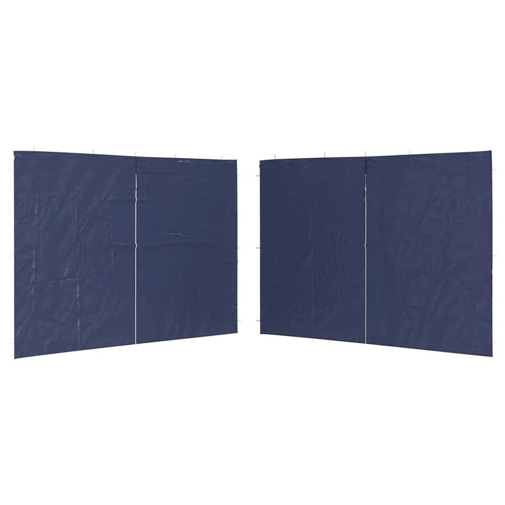 Parede lateral com fecho p/ tenda de festas 2 pcs PE azul