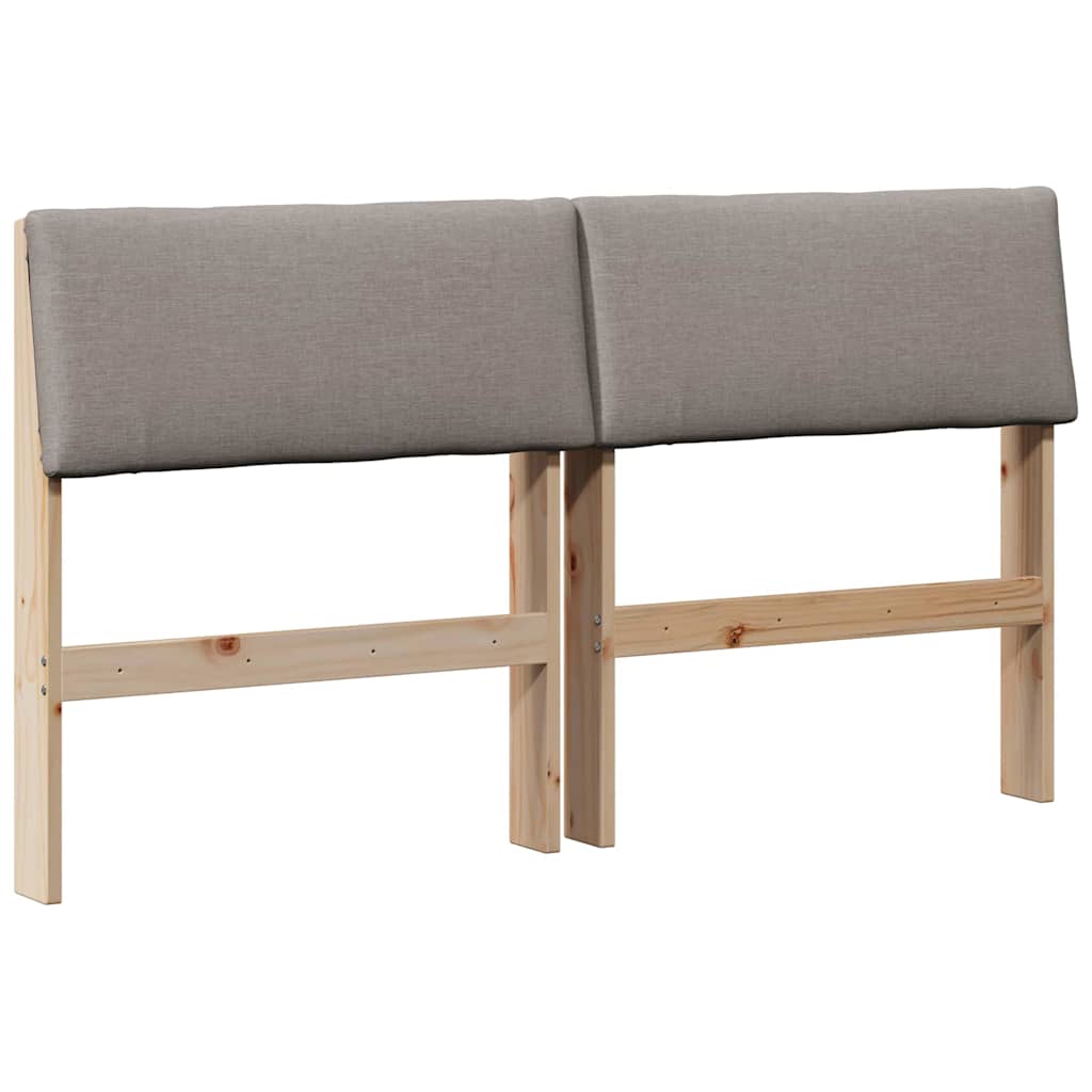 Cabeceira estofada cinzento-acastanhado 150 cm