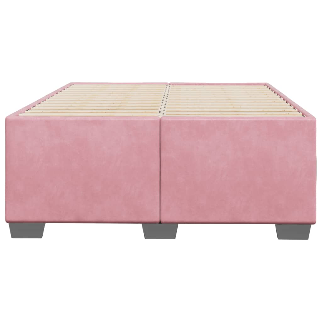 Estrutura de cama 120x200 cm veludo rosa