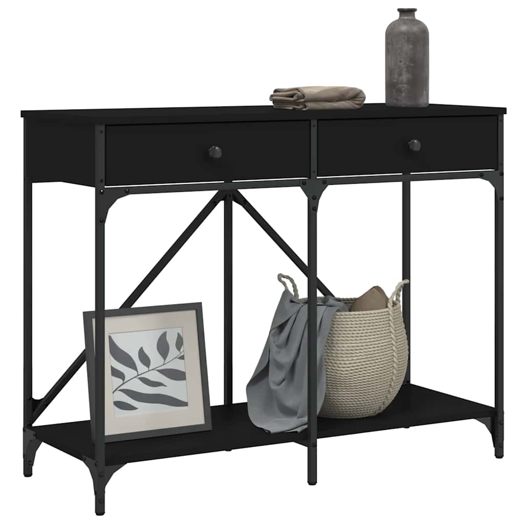 Mesa consola 100x39x78,5 cm derivados de madeira preto
