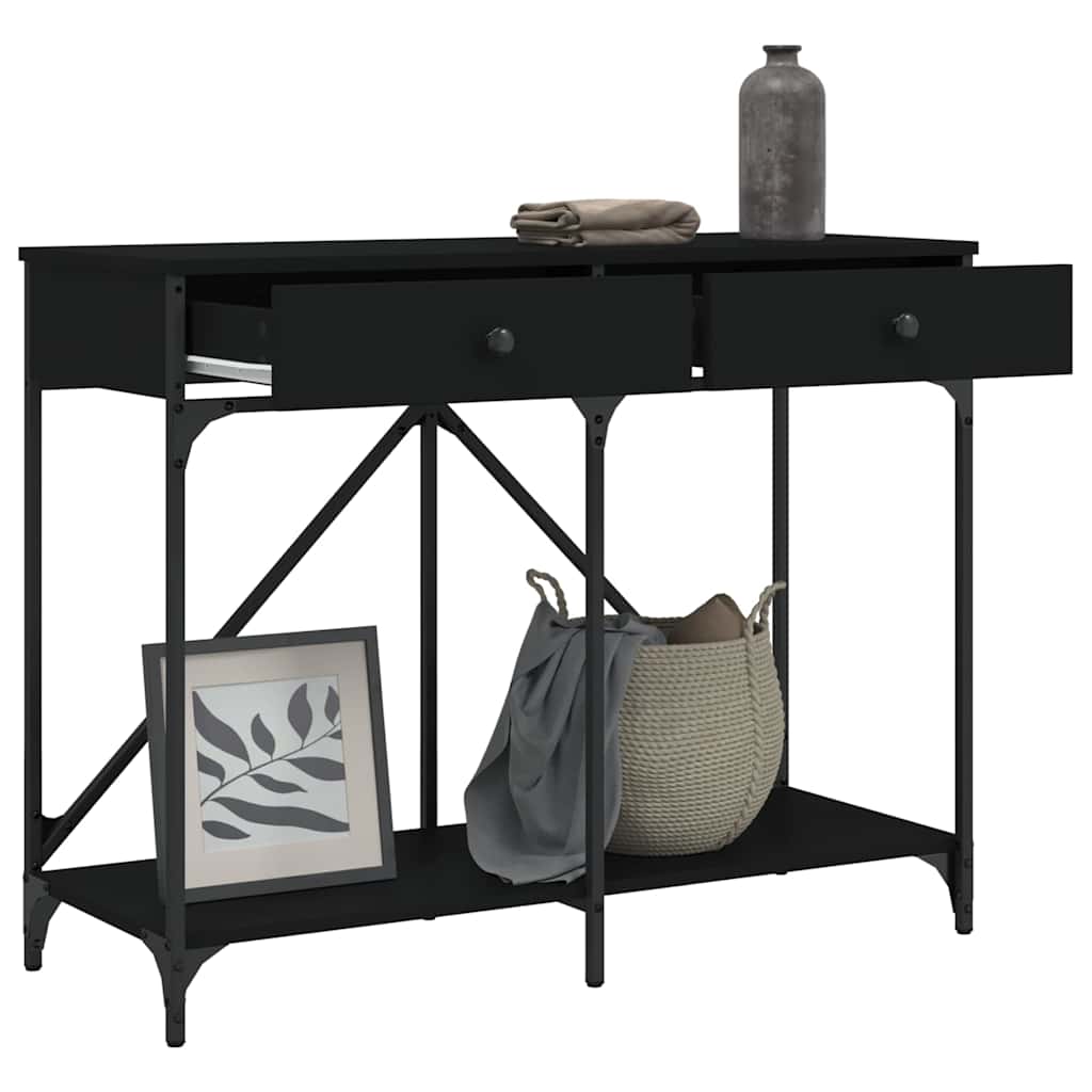 Mesa consola 100x39x78,5 cm derivados de madeira preto