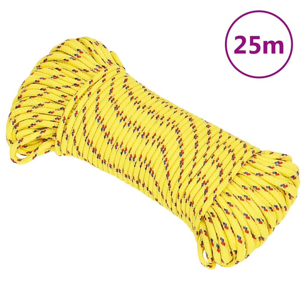 Corda de barco 4 mm 25 m polipropileno amarelo