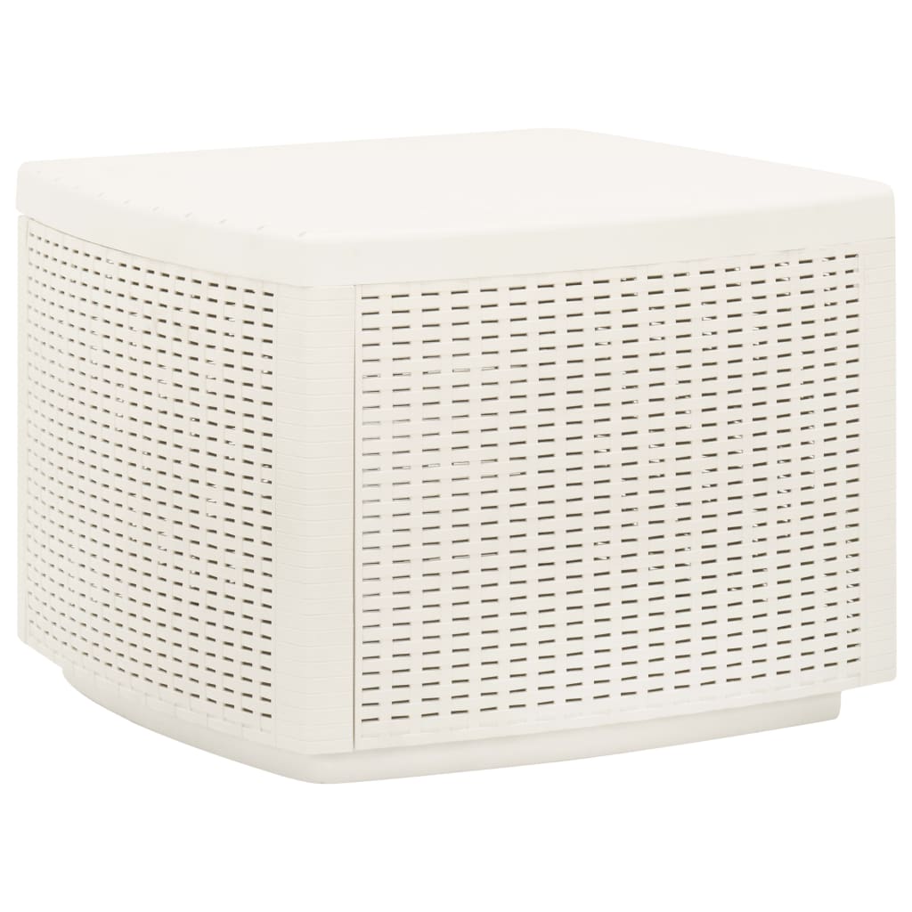 Mesa de jardim 53x53x40 cm plástico branco